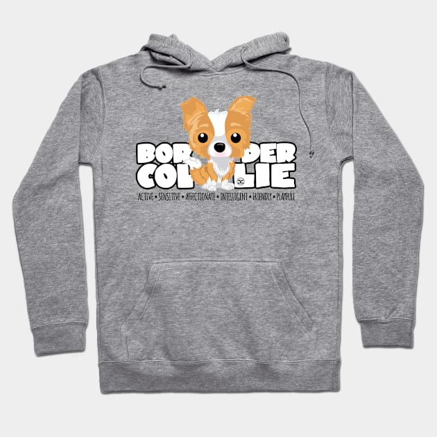 DGBigHeads - BorderCollie Merle Hoodie by DoggyGraphics